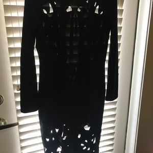 Cut outs design black dress